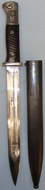 Original Early WW2 1940 Nazi German K98 Bayonet By FW Holler With Later Etched B Bayonet