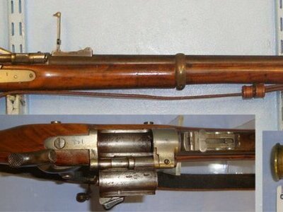 BSA With Chained Nipple Protector, Sling & 1 x Inert Deactivated Round. Sn 21977:3 Single Shot .577 Snider Rifle