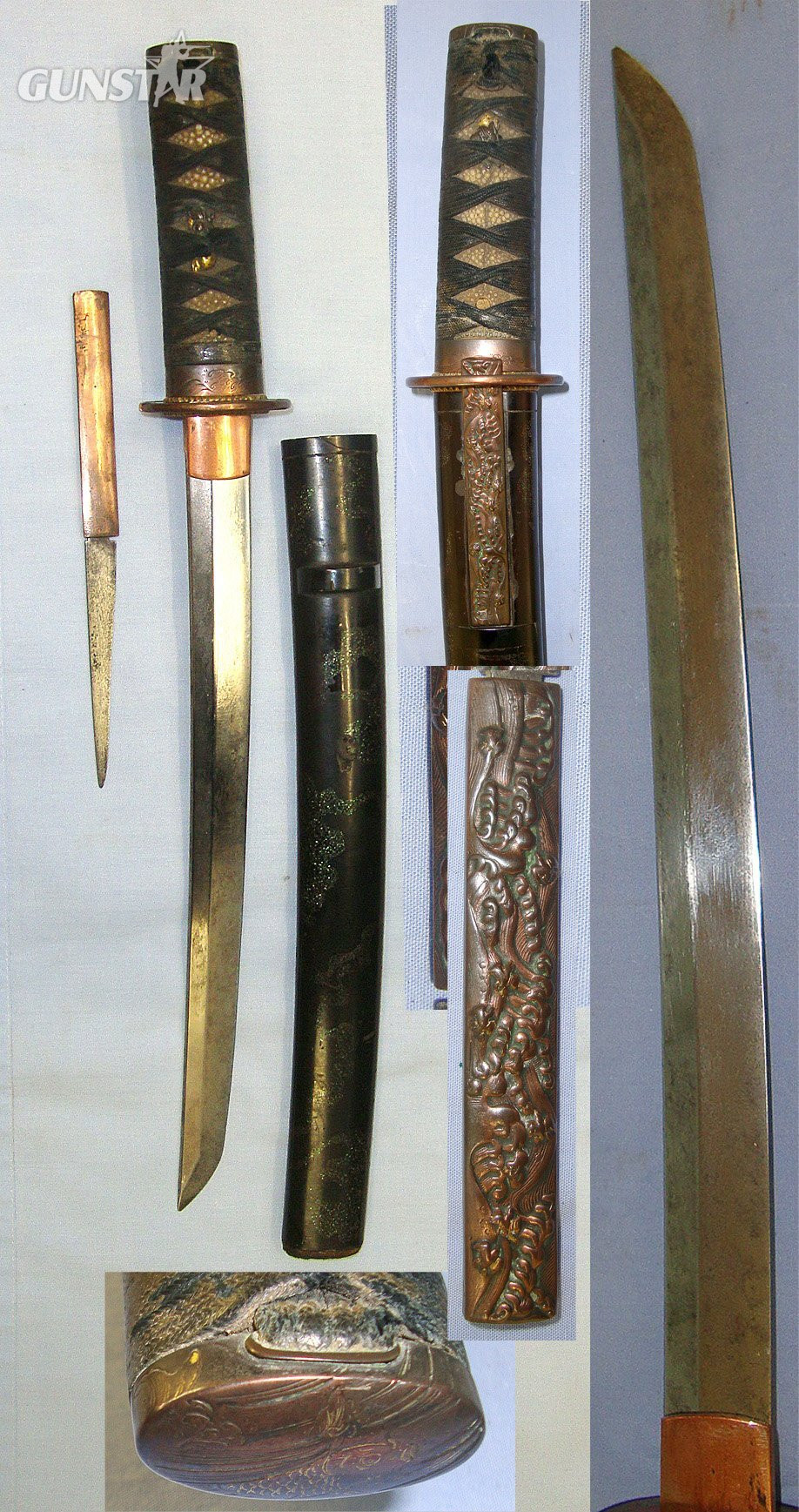  C1700 – 1800 Japanese Late Edo Period Mino School Work Very Small Ko Wakizashi Possible Period Boy’s Coming Of Age Festival Sword With Ko-Gatana Side Knife, Scabbard, Carry Bag / Cover & Expert Assessment. Sn 23063 Sword