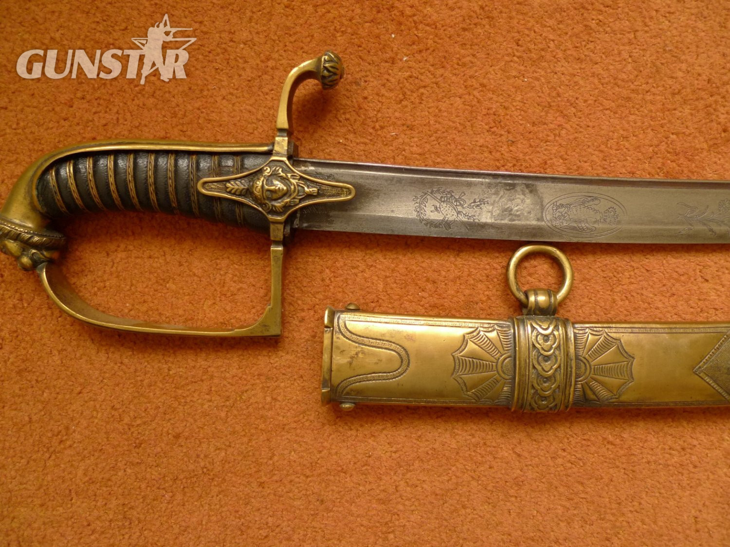  Replica Napoleonic officers sabre of the Chasseurs à Cheval of the Guard  Sword