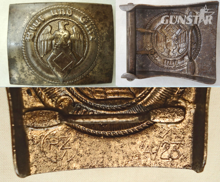 Hitler Youth HJ Steel Belt and buckle Impressed ‘Blut Und Ehre’ ‘Blood and Honour’ and alloy clasp. - N 94 Hitler Youth HJ Steel Belt and buckle Impressed ‘Blut Und Ehre’ ‘Blood and Honour’ and alloy clasp. - N 94 Clothing