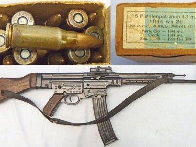 INERT DEACTIVATED. RARE, Unfired WW2 Original 1944 Dated German 15 Round Service Pack Of 7.92x33 Ball Ammunition for MP44 Assault Rifle. Sn 22787:21 INERT DEACTIVATED. RARE, Unfired WW2 Original 1944 Dated German 15 Round Service Pack Of 7.92x33 Ball Ammunition for MP44 Assault Rifle. Sn 22787:21 Various Other Ammunition