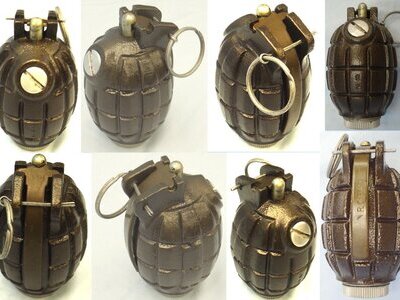 INERT DEACTIVATED. MINT. 1972 Dated Mills No 36M MK1, Foreign Contract Hand Grenade Made at ROF P (Royal Ordnance Factory) Patricroft. O 2413 INERT DEACTIVATED. MINT. 1972 Dated Mills No 36M MK1, Foreign Contract Hand Grenade Made at ROF P (Royal Ordnance Factory) Patricroft. O 2413 Various Other Ammunition
