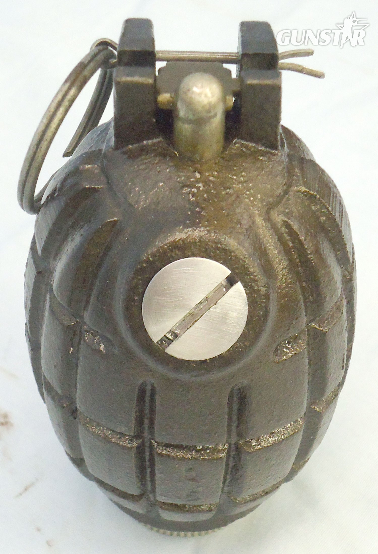 INERT DEACTIVATED. MINT. 1972 Dated Mills No 36M MK1, Last Contract Production for Commonwealth Forces Hand Grenade Made at ROF P (Royal Ordnance Factory) Patricroft. O 2414 INERT DEACTIVATED. MINT. 1972 Dated Mills No 36M MK1, Last Contract Production for Commonwealth Forces Hand Grenade Made at ROF P (Royal Ordnance Factory) Patricroft. O 2414 Various Other Ammunition - {CATEGORY} in 