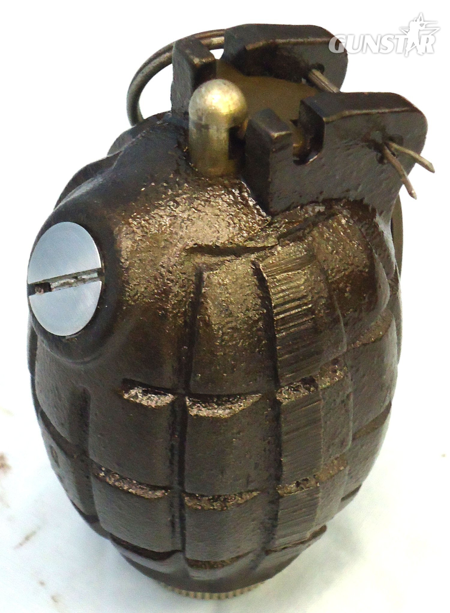 INERT DEACTIVATED. MINT. 1972 Dated Mills No 36M MK1, Last Contract Production for Commonwealth Forces Hand Grenade Made at ROF P (Royal Ordnance Factory) Patricroft. O 2414 INERT DEACTIVATED. MINT. 1972 Dated Mills No 36M MK1, Last Contract Production for Commonwealth Forces Hand Grenade Made at ROF P (Royal Ordnance Factory) Patricroft. O 2414 Various Other Ammunition - {CATEGORY}