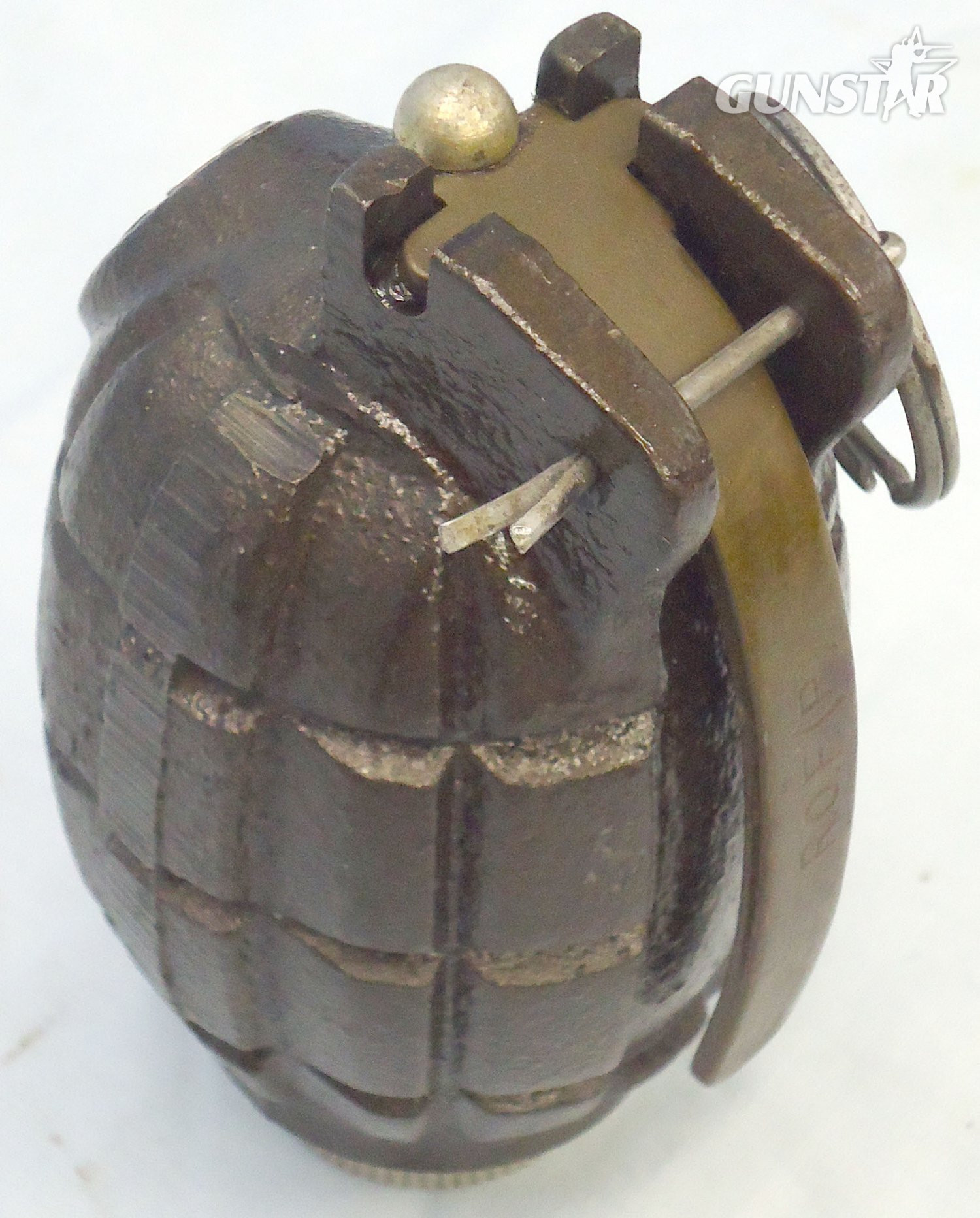 INERT DEACTIVATED. MINT. 1972 Dated Mills No 36M MK1, Last Contract Production for Commonwealth Forces Hand Grenade Made at ROF P (Royal Ordnance Factory) Patricroft. O 2414 INERT DEACTIVATED. MINT. 1972 Dated Mills No 36M MK1, Last Contract Production for Commonwealth Forces Hand Grenade Made at ROF P (Royal Ordnance Factory) Patricroft. O 2414 Various Other Ammunition 