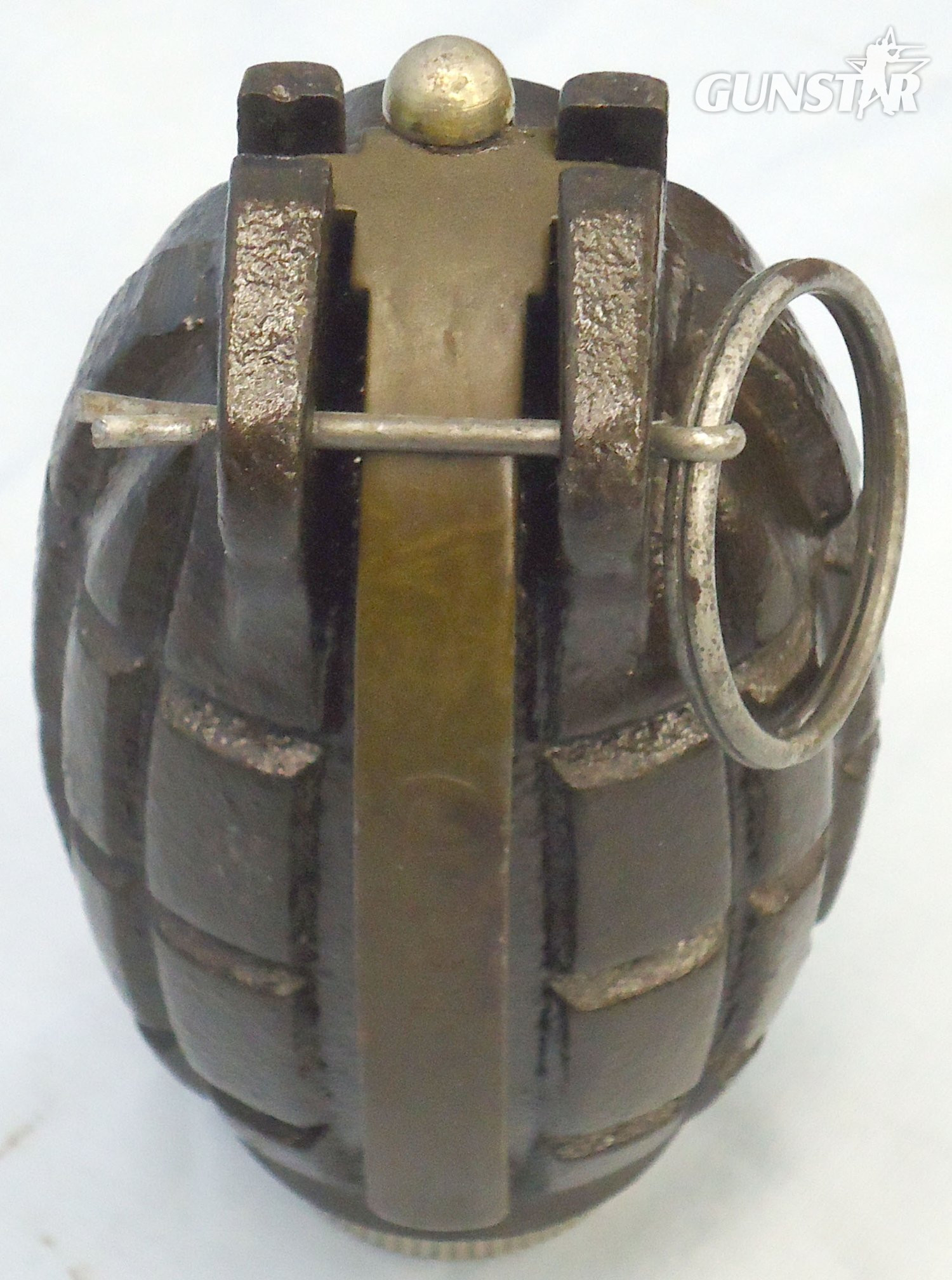{CATEGORY} - INERT DEACTIVATED. MINT. 1972 Dated Mills No 36M MK1, Last Contract Production for Commonwealth Forces Hand Grenade Made at ROF P (Royal Ordnance Factory) Patricroft. O 2414 INERT DEACTIVATED. MINT. 1972 Dated Mills No 36M MK1, Last Contract Production for Commonwealth Forces Hand Grenade Made at ROF P (Royal Ordnance Factory) Patricroft. O 2414 Various Other Ammunition in 