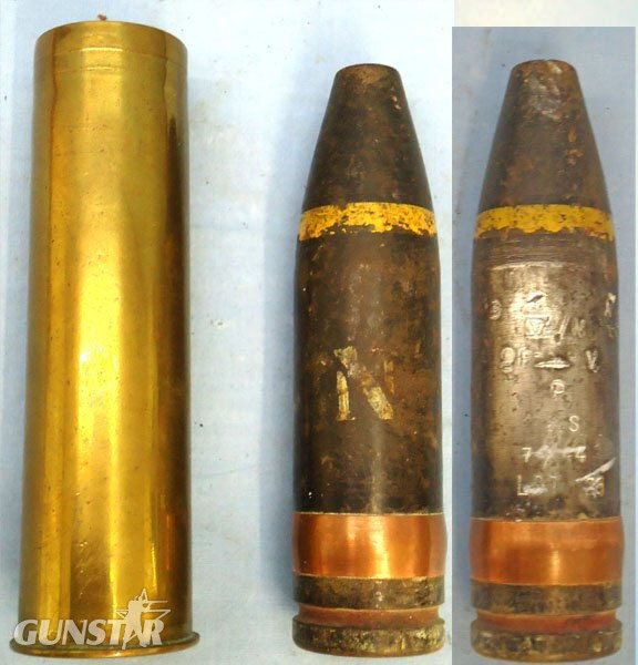  INERT DEACTIVATED. British, WW2, 1944 Dated 2Pr Mark VIII, H.V.Pom Pom (40 x 158R) Practice Round. - O 2084 INERT DEACTIVATED. British, WW2, 1944 Dated 2Pr Mark VIII, H.V.Pom Pom (40 x 158R) Practice Round. - O 2084  Other Ammunition