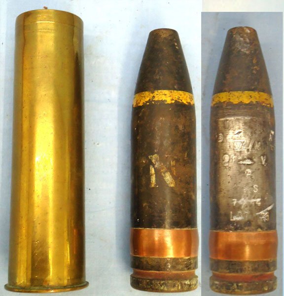  INERT DEACTIVATED. British, WW2, 1944 Dated 2Pr Mark VIII, H.V.Pom Pom (40 x 158R) Practice Round. - O 2084 INERT DEACTIVATED. British, WW2, 1944 Dated 2Pr Mark VIII, H.V.Pom Pom (40 x 158R) Practice Round. - O 2084  Other Ammunition