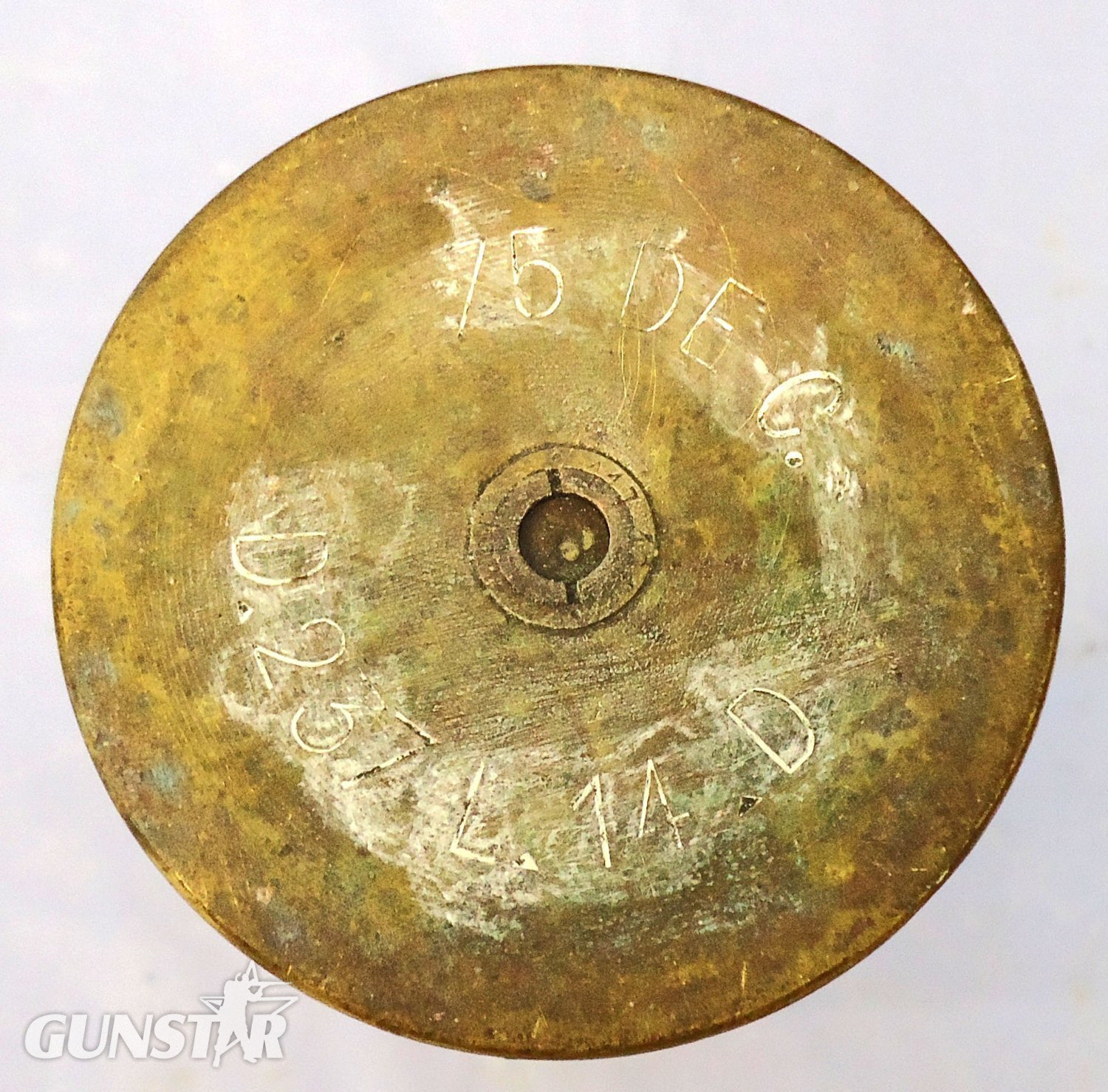 DEACTIVATED INERT. French, WW1, 1914 Dated, 75mm Mle 1897 Field Gun Shrapnel Round. - O 2265 DEACTIVATED INERT. French, WW1, 1914 Dated, 75mm Mle 1897 Field Gun Shrapnel Round. - O 2265  Other Ammunition - {CATEGORY}