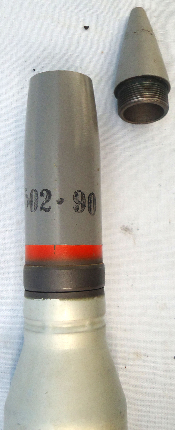 DEACTIVATED INERT. MINT, Czech, 30 x 210 Target Practice/Tracer (TP/T) Round For The M53/59 Praga Anti-Aircraft Gun. Sn - 20842 DEACTIVATED INERT. MINT, Czech, 30 x 210 Target Practice/Tracer (TP/T) Round For The M53/59 Praga Anti-Aircraft Gun. Sn - 20842  Other Ammunition 