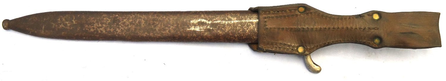 {CATEGORY} - Rare Maker. WW1, Imperial German, CITO (Cito Fahrradenwerk, Koln), Model 1898/05 G98 Mauser Saw Back Butcher Bayonet, Steel Scabbard & Leather Frog. Sn 23478:5 Bayonet in 