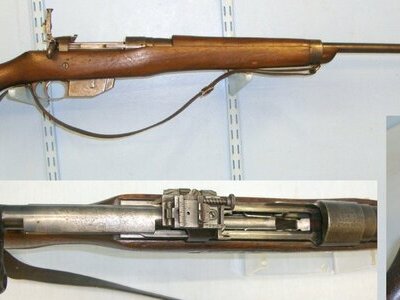 Ross Rifle Co. WW1 Era Canadian Ross M-10 (Model 1910) Straight Pull .303 Calibre Military Rifle Later Sporterised For Hunting With Original Military Sight Arrangement**UK/EU 2021 DEACTIVATION CERTIFICATED** Sn 17974. Bolt Action 7.7x56mmR (.303 British) Rifle
