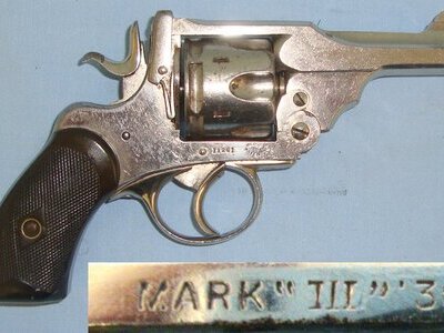 MATCHING NUMBERS** Post 1896, Boer War British Officer’s Private Purchase, Small Frame Factory Nickel Plated Webley MK III .380 Calibre Pocket Revolver. Sn 22534:18 .38 Revolver