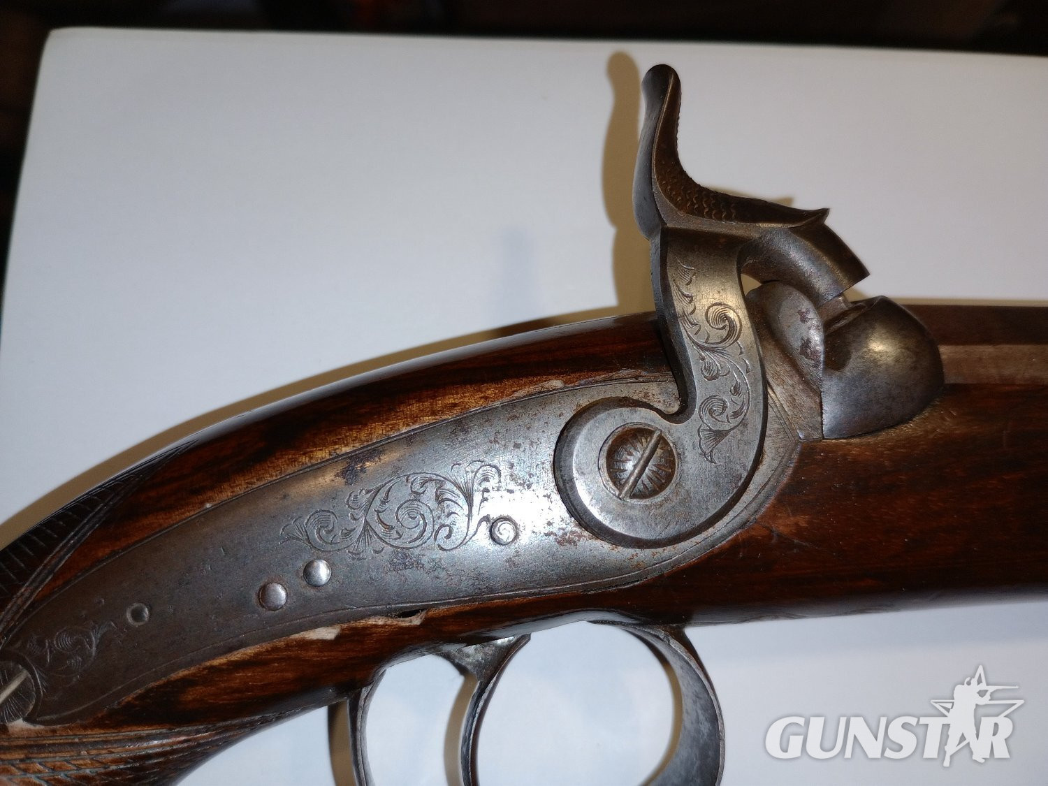 Unknown percussion pistol None Muzzleloader - {CATEGORY} in 