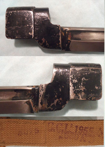  British Prototype No 9 Bayonet Scabbard & Frog. Bayonet