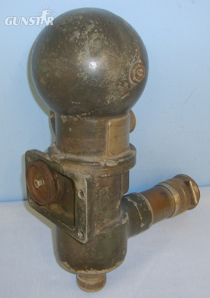  WW2 Era Italian Field Artillery Brass Gun Sight With Hinged Lens Visor Protector Cover. Sight & Optic