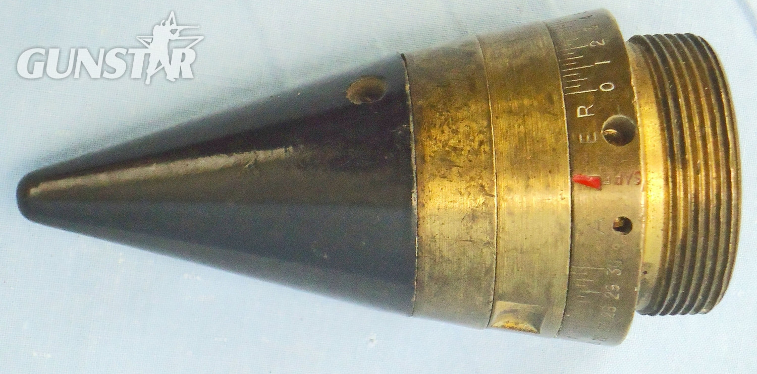 INERT DEACTIVATED. British, WW2, Strippable, No 199 Mk IV Time Fuze For The British 3.7 Inch Anti-aircraft Gun. - 22326:2 INERT DEACTIVATED. British, WW2, Strippable, No 199 Mk IV Time Fuze For The British 3.7 Inch Anti-aircraft Gun. - 22326:2  Other Ammunition - {CATEGORY} in 