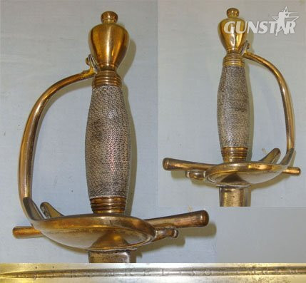 RARE**NAPOLEONIC PENINSULAR WARS ERA, C1800 British Senior Infantry Officer’s Sword With German J. J. Runkel Solingen Blade & Rare To Find Scabbard. Sn 10851:8. Sword
