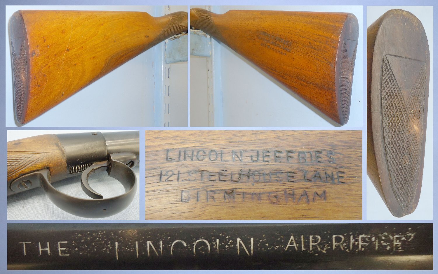 Lincoln Jeffries SCARCE**1905-1908 ‘The Lincoln’ Jeffries Steelhouse Lane Birmingham .177 Calibre Break Action Variant Air Rifle. Sn 18085:6. .177