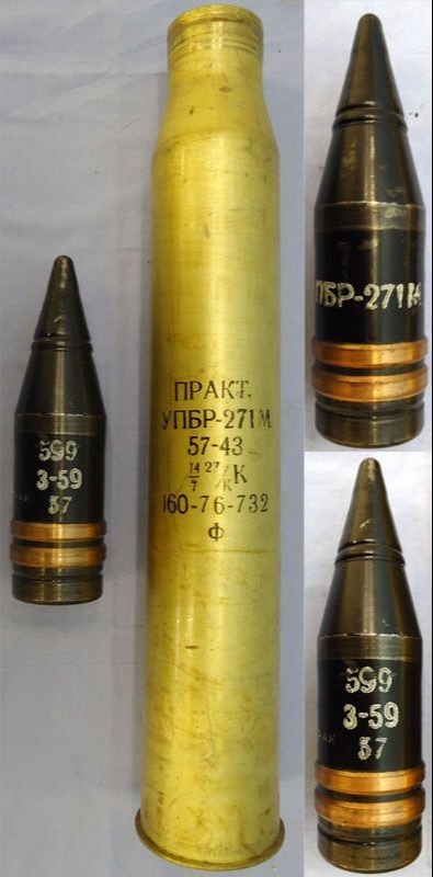  INERT DEACTIVATED. Mint, Russian, 1959 Dated, 57mm ZiS-3 Anti-Tank Gun (57x480R) APCBC/HE/T (Armour Piercing Capped Ballistic Cap/High Explosive/Trace) Round. - O 2093 INERT DEACTIVATED. Mint, Russian, 1959 Dated, 57mm ZiS-3 Anti-Tank Gun (57x480R) APCBC/HE/T (Armour Piercing Capped Ballistic Cap/High Explosive/Trace) Round. - O 2093  Other Ammunition