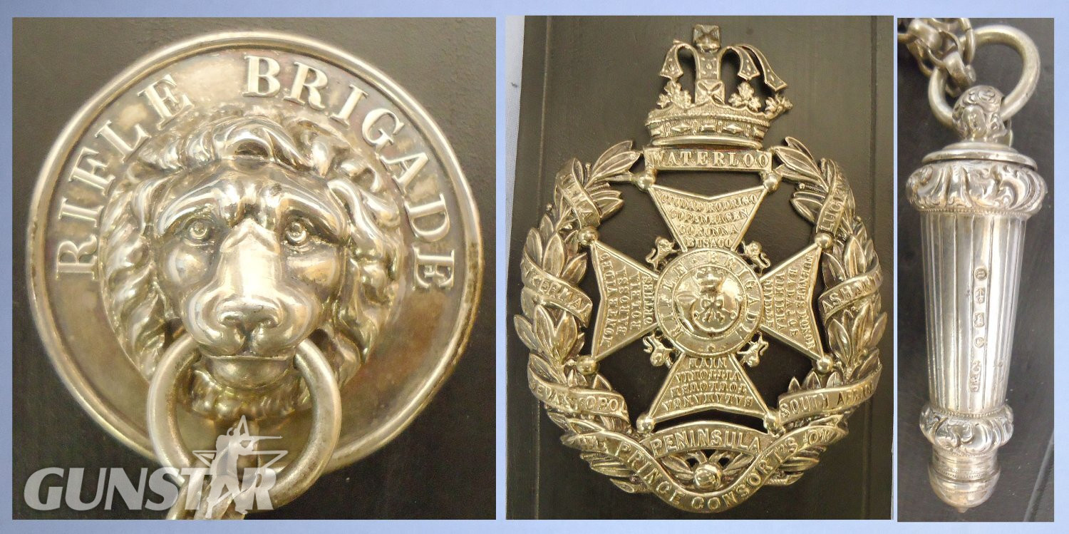 Victorian The Rifle Brigade (Prince Consort\'s Own) Officer\'s Leather Cross Belt Leather Piece with Silver Fittings Including Rifle Brigade Silver Badge, Mounted with Silver Chained Sterling Silver Whistle (Maker Marked Joseph Jennens & Co of Deritend, B Victorian The Rifle Brigade (Prince Consort's Own) Officer's Leather Cross Belt Leather Piece with Silver Fittings Including Rifle Brigade Silver Badge, Mounted with Silver Chained Sterling Silver Whistle (Maker Marked Joseph Jennens & Co of Deritend, Bir Antique & Militaria