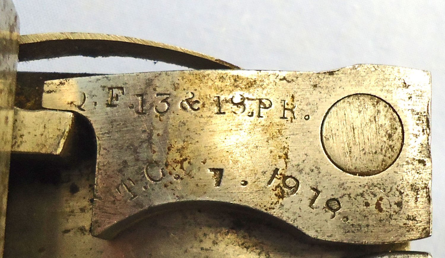 British, WW1, 1918 Dated Firing Pin Assembly for a 13 & 18 Pounder Quick Firing Field Guns. Sn 23468 British, WW1, 1918 Dated Firing Pin Assembly for a 13 & 18 Pounder Quick Firing Field Guns. Sn 23468 Various Other Ammunition 