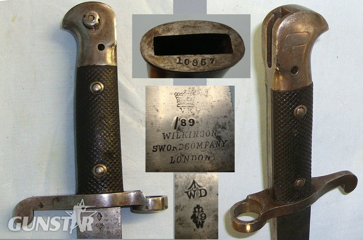 1889 British WD Wilkinson Sword London Pattern 1887 MK III Martini Henry Sword Bayonet & Scabbard. Sn 23687:7 Bayonet
