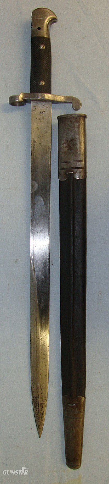  1889 British WD Wilkinson Sword London Pattern 1887 MK III Martini Henry Sword Bayonet & Scabbard. Sn 23687:7 Bayonet