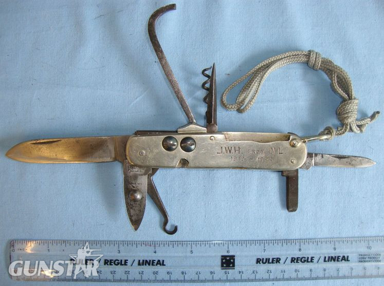 'Butler' with 'key' trademark and ‘Sheffield Art England’, 1919-1920 Dated Briti Knive in 
