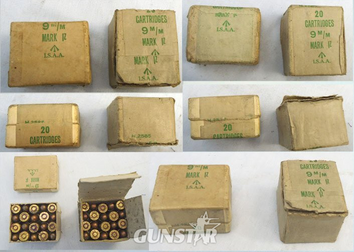 Browning INERT DEACTIVATED. British, 1943 Dated, Browning High Power (Pistol No2 Mk1) Original WW2 20 Round Service Pack of Unfired 9mm IZ Rounds as issued to the SAS and British Commandos. Sn - 22787:10  Other Ammunition in 