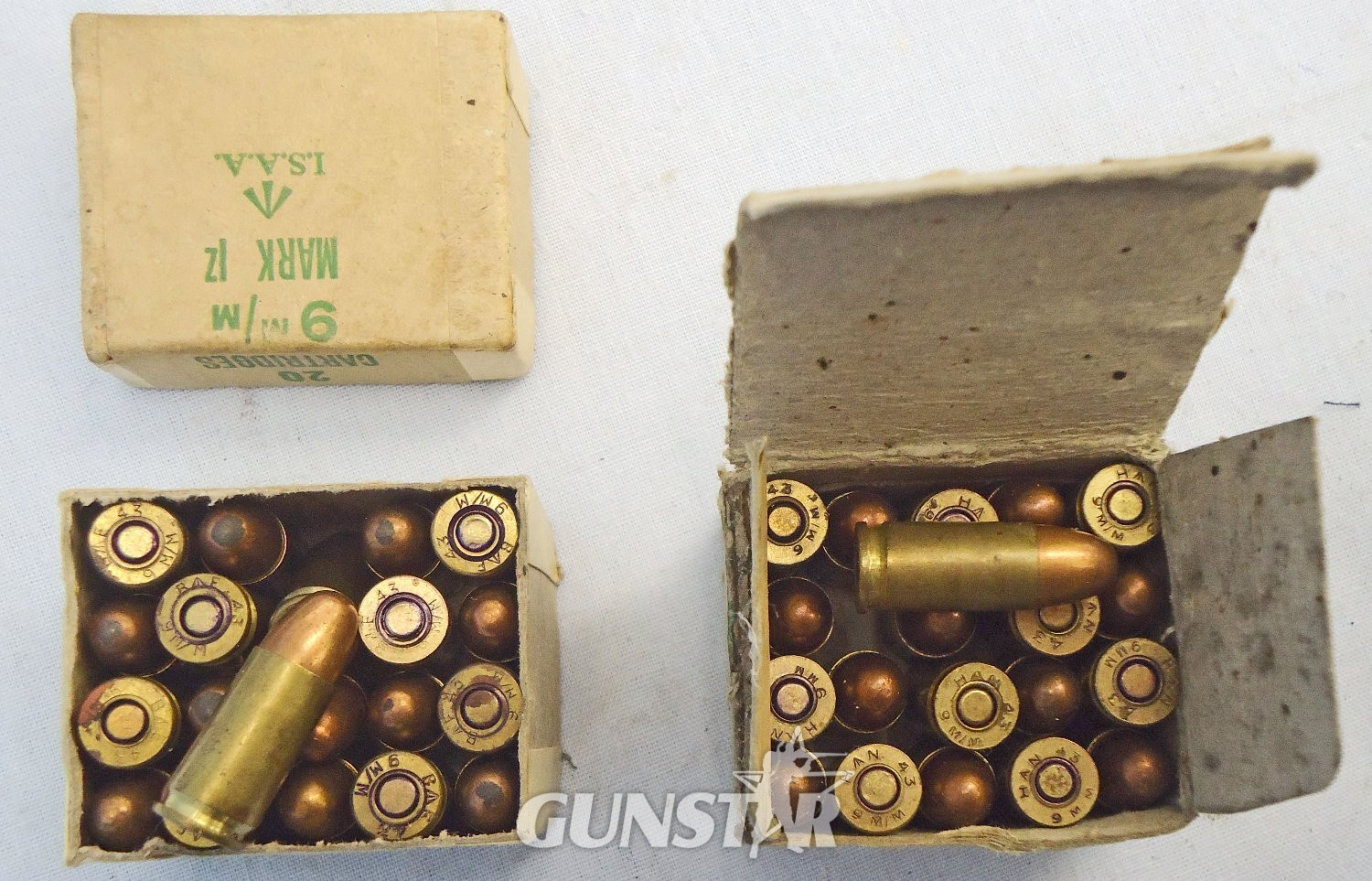 Browning INERT DEACTIVATED. British, 1943 Dated, Browning High Power (Pistol No2 Mk1) Original WW2 20 Round Service Pack of Unfired 9mm IZ Rounds as issued to the SAS and British Commandos. Sn - 22787:10  Other Ammunition - {CATEGORY}