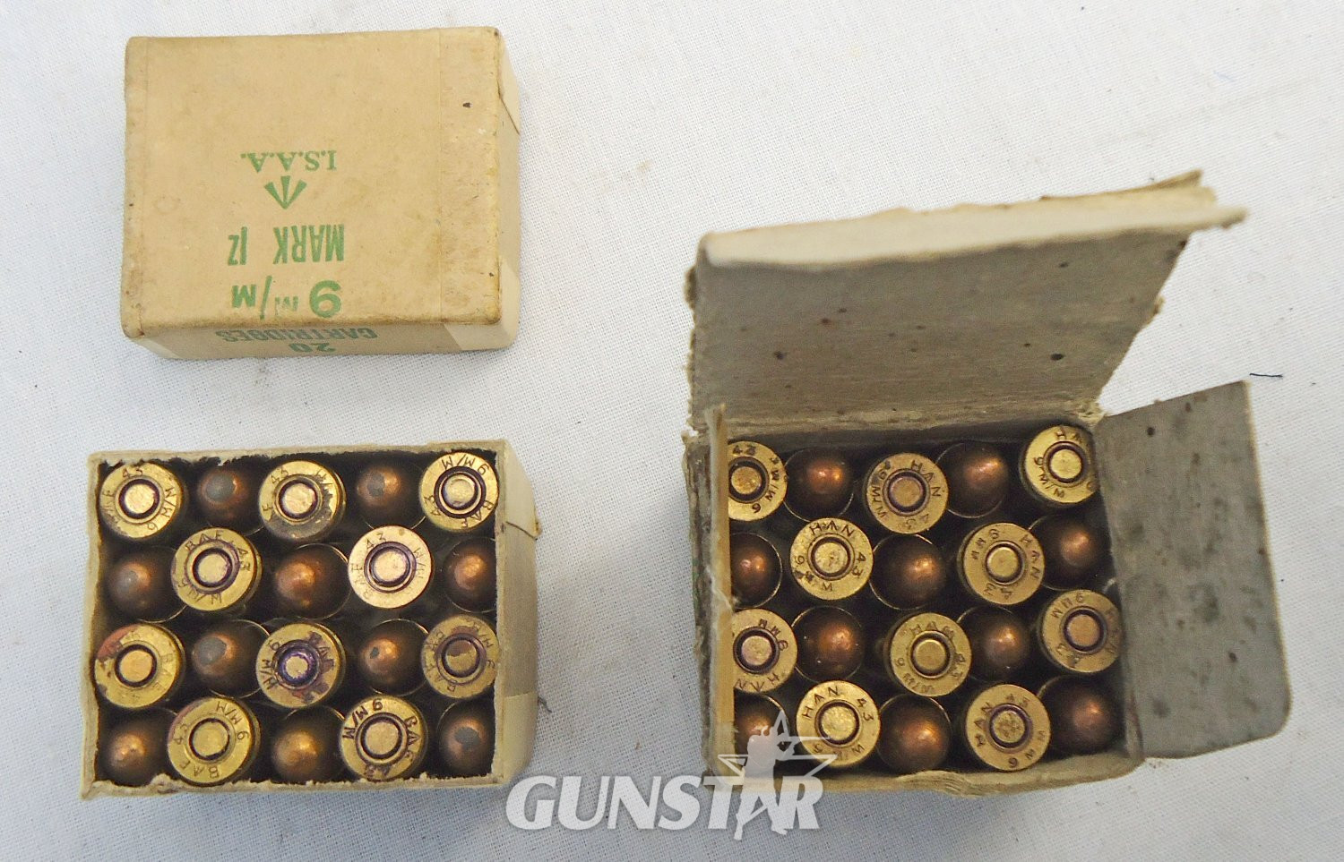 {CATEGORY} - Browning INERT DEACTIVATED. British, 1943 Dated, Browning High Power (Pistol No2 Mk1) Original WW2 20 Round Service Pack of Unfired 9mm IZ Rounds as issued to the SAS and British Commandos. Sn - 22787:10  Other Ammunition