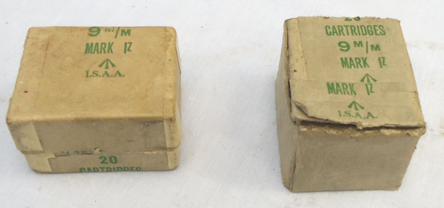  Browning INERT DEACTIVATED. British, 1943 Dated, Browning High Power (Pistol No2 Mk1) Original WW2 20 Round Service Pack of Unfired 9mm IZ Rounds as issued to the SAS and British Commandos. Sn - 22787:10  Other Ammunition