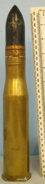 INERT DEACTIVATED. WW2 1943 Dated, Unfired American 37mm M16 (37 x 222R), AP/T ( INERT DEACTIVATED. WW2 1943 Dated, Unfired American 37mm M16 (37 x 222R), AP/T ( Antique & Militaria in 
