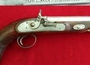 Ref 1304. A very rare percussion PILL-LOCK pistol engraved on the barrel TOWLSON NEWBURY.   Muzzleloader