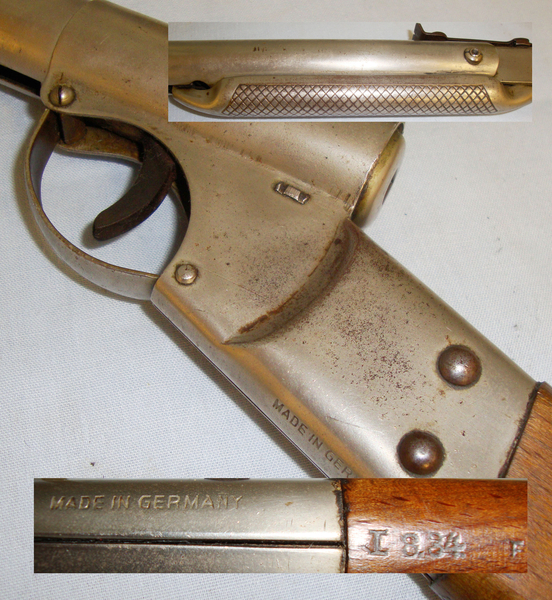 1934 HAENEL, Model \'XX\' .177 Tinplate Break-Barrel Spring-Piston Air-Rifle. AI 628. 1934 HAENEL, Model \'XX\' .177 Tinplate Break-Barrel Spring-Piston Air-Rifle. AI 628. .177