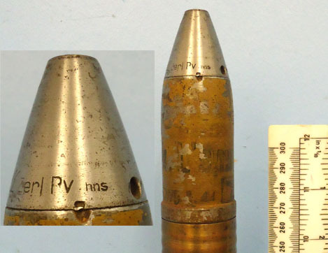  INERT DEACTIVATED. Unfired German WW2 3.7cm Flak 18 (37x286B) HE (High Explosive INERT DEACTIVATED. Unfired German WW2 3.7cm Flak 18 (37x286B) HE (High Explosive Antique & Militaria