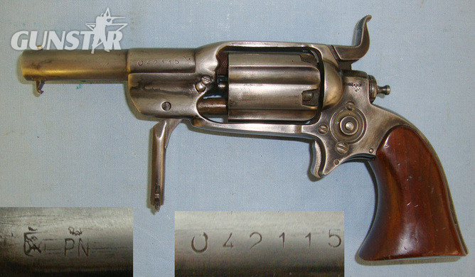 Modern Italian Colt Model 1855 Root\'s Side Hammer 5 Shot .36 Calibre Single Action Percussion Pocket Revolver**UK 2010 DEACTIVATION CERTIFICATED**Sn 20709:30 None Revolver