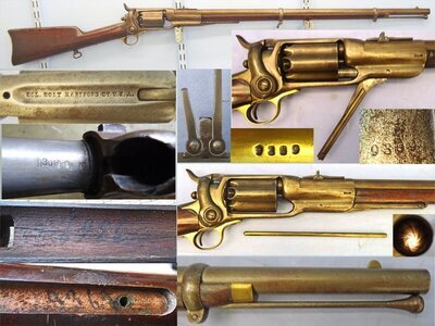 Colt VERY RARE. Colt .56 inch Calibre Percussion 5 Shot Matching Numbers, Model 1855 BRITISH CONTRACT Revolving Rifle. Sn 22715 - 22715 Muzzleloader None Rifle