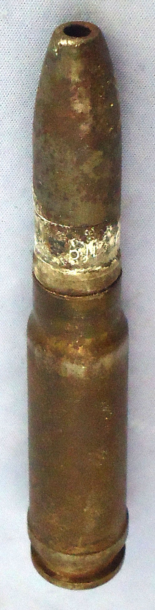  INERT DEACTIVATED. German, WW2, 1944 Dated, 13 mm MG131/13 (20x82) Incendiary Trace Cannon Round - O 2033 INERT DEACTIVATED. German, WW2, 1944 Dated, 13 mm MG131/13 (20x82) Incendiary Trace Cannon Round - O 2033  Other Ammunition