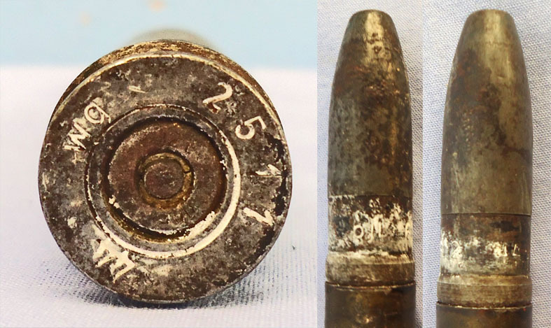 INERT DEACTIVATED. German, WW2, 1944 Dated, 13 mm MG131/13 (20x82) Incendiary Trace Cannon Round - O 2033 INERT DEACTIVATED. German, WW2, 1944 Dated, 13 mm MG131/13 (20x82) Incendiary Trace Cannon Round - O 2033  Other Ammunition