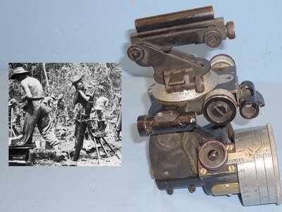 WWII British Mk2 Dial Sight for 3\" Mortar. O 2115. WWII British Mk2 Dial Sight for 3" Mortar. O 2115.  Antique & Militaria