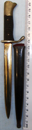 Desk Top German Miniature K98 Bayonet and Scabbard. BAYO 2615 Bayonet