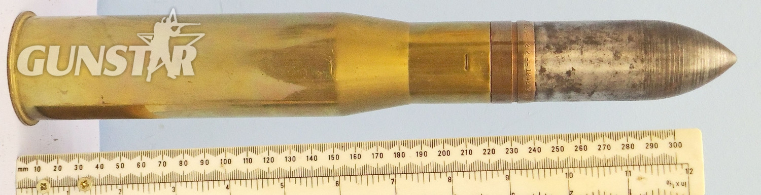 INERT DEACTIVATED. WW2, Unfired, 1942 Dated, American 37mm M16 (37 x 222R), AP/T (Armour Piercing /Trace) Tank/ Anti-Tank Gun Round. - O 2103 American 37mm M16 (37 x 222R), AP/T (Armour Piercing /Trace) Tank/ Anti-Tank Gun Round. - O 2103  Other Ammunition - {CATEGORY} in 