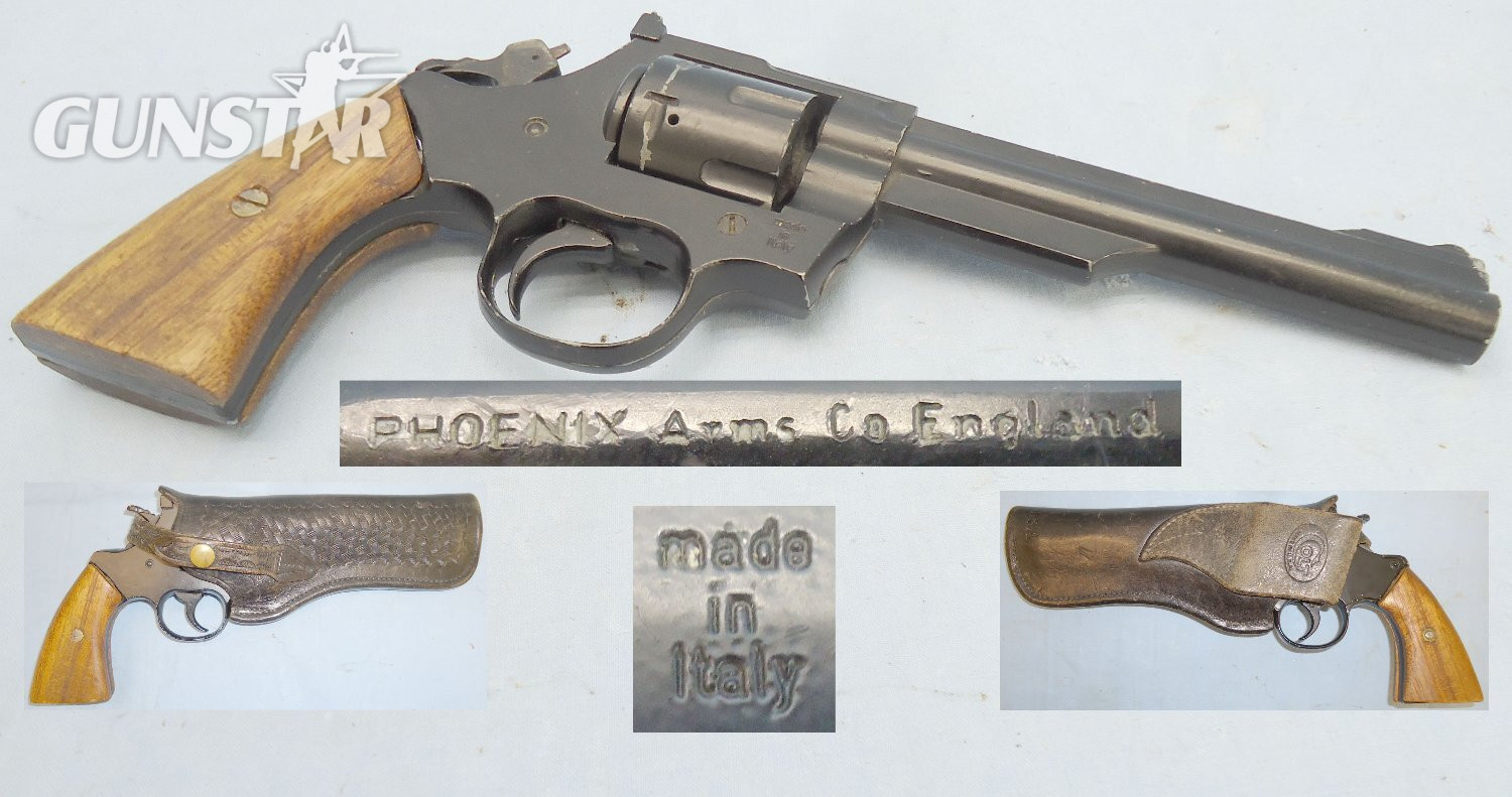 Italian Made .22 Blank Firing Replica .44 Magnum Pistol with Colt Faux Basketweave Leather Holster. MISC 1005. Italian Made .22 Blank Firing Replica .44 Magnum Pistol with Colt Faux Basketweave Leather Holster. MISC 1005.  .22 Revolver