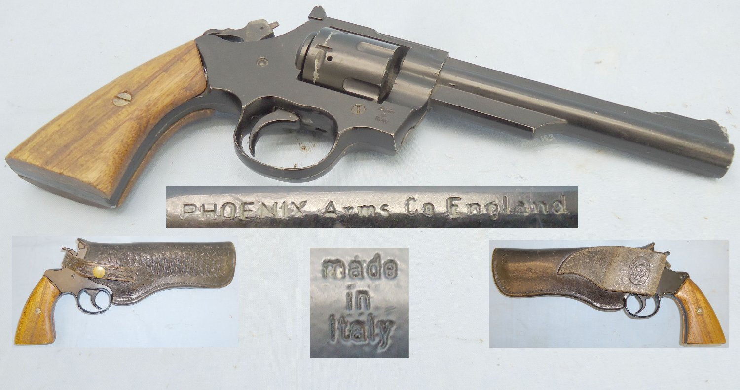 Italian Made .22 Blank Firing Replica .44 Magnum Pistol with Colt Faux Basketweave Leather Holster. MISC 1005. Italian Made .22 Blank Firing Replica .44 Magnum Pistol with Colt Faux Basketweave Leather Holster. MISC 1005.  .22 Revolver