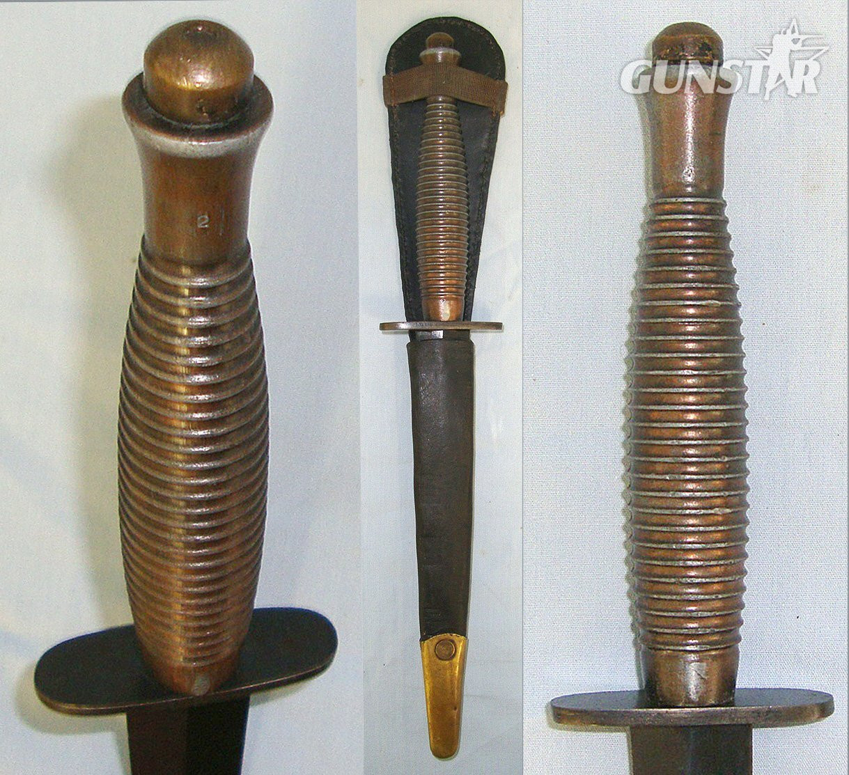 WW2 British 3rd Pattern Commando Fairbairn Sykes FS Fighting Knife With No.2 Mould Mark & Scabbard. ED 902 Knive