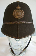 WW2 Era Pre 1953 Warwickshire Police Male Constable\'s/ Sergeant\'s 6 Panel Helmet With King\'s Crown Helmet Plate & Chin Strap. Sn 10273 WW2 Era Pre 1953 Warwickshire Police Male Constable\'s/ Sergeant\'s 6 Panel Helmet With King\'s Crown Helmet Plate & Chin Strap. Sn 10273 Clothing