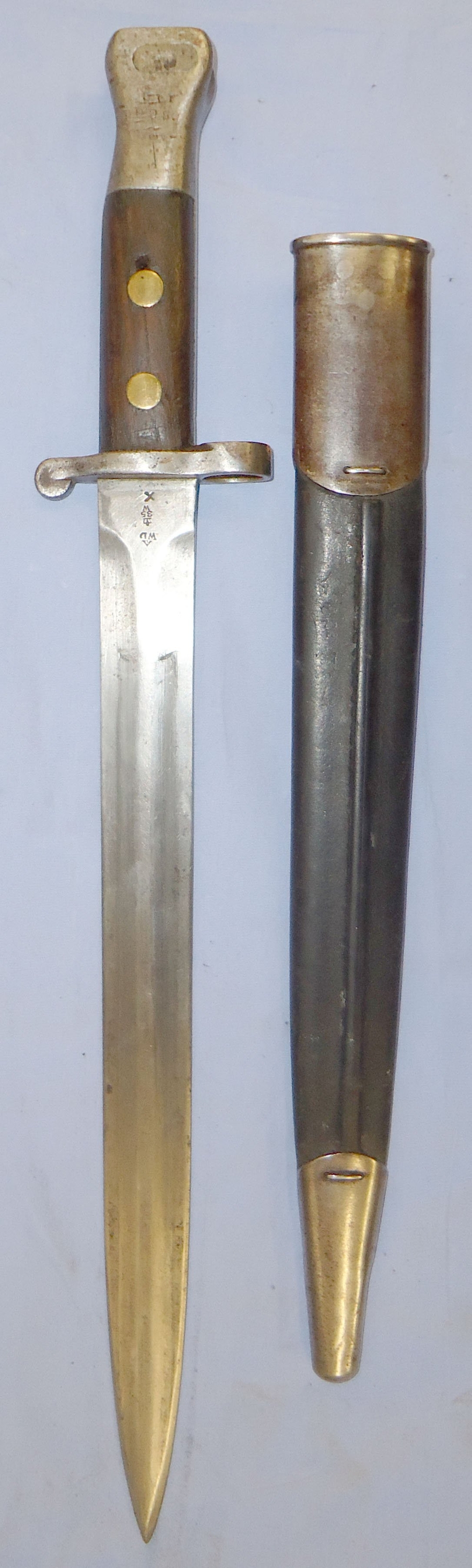  British Wilkinson 1888 Pattern Mk I, 2nd Type, Lee Metford Bayonet and Scabbard BAYO 454. Bayonet